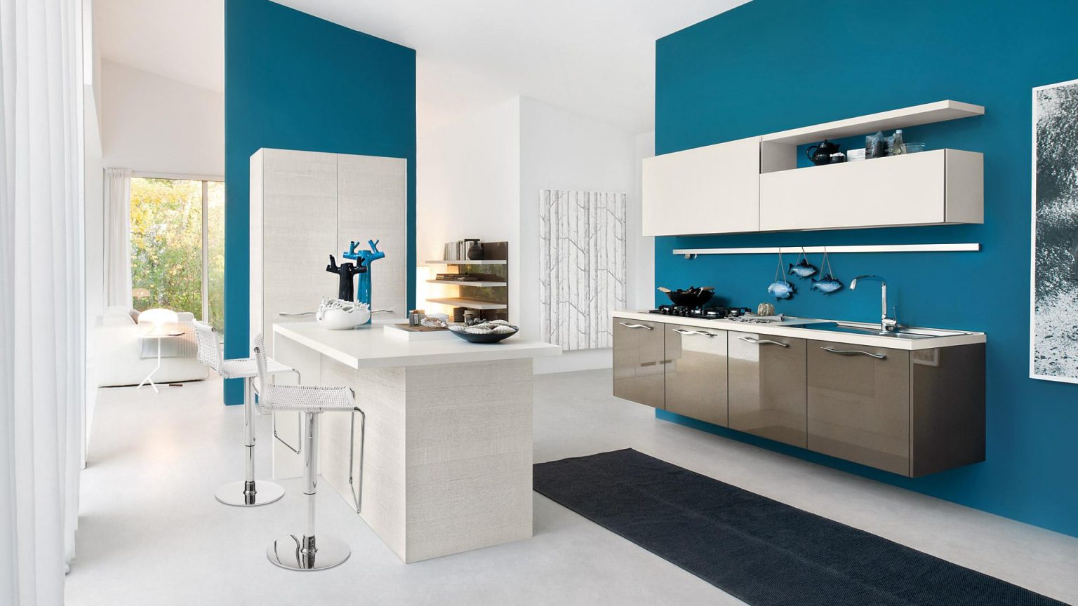 Questa cucina me la gioco tutta sui colori